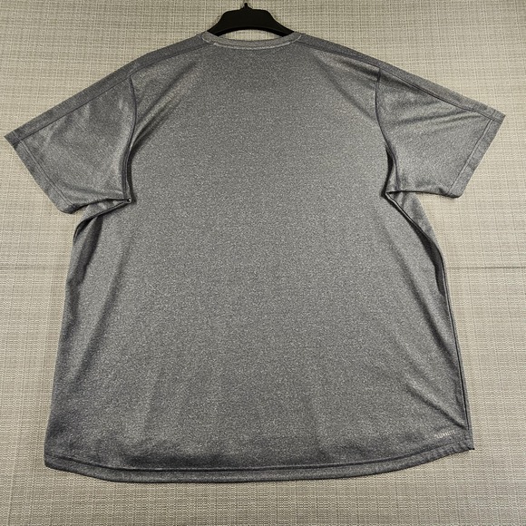 Adidas Shirt Mens 3XLT Gray Climalite Athletic Short Sleeve Logo 100% Polyester - Picture 7 of 7